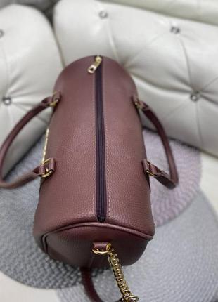 Темная пудра  шикарная красивая сумка-бочонок5 фото