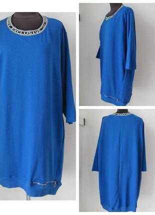 Поповни свій гардероб цією оригінальною тунікою з м'якої тканини спортивної фактури (р. 48-60), код 3250м