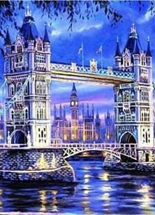 Алмазная вышивка. картина на подрамнике "тауэрский мост", размер 40х30 см
