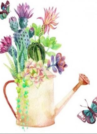 Алмазна вишивка. картина на картоні "крокуси" , розмір 21х25см