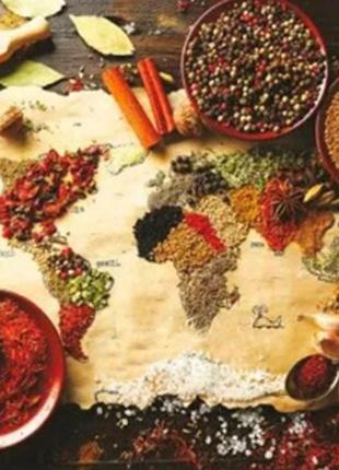 Алмазна вишивка. картина на підрамнику "духмяна мапа", 30х30см