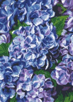 Алмазная вышивка "вдохновляющая гортензия", 40*40см (идейка)