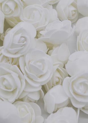 Троянди із фоамірану штучні від 1 шт діаметр 3 - 3,5 см3 фото