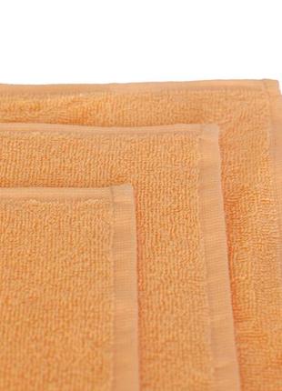 Махровое полотенце для рук и лица салфетка 30х30 см узбекистан персик3 фото