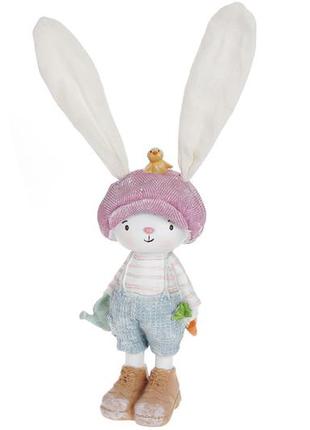 Декоративная статуэтка заяц в кепке 29см bonadi 831-853
