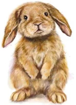 Алмазна вишивка. картина на підрамнику "зайченя", 30х30см