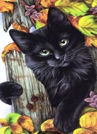 Алмазная вышивка. картина на картоне "багира" , размер 21х25