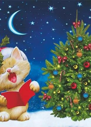 Алмазная вышивка. картина на картоне "рождественская песня" , размер 21х25