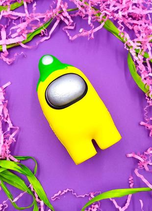 Сквиш among us м'який із запахом для дітей, дитяча іграшка антистрес among us червоний/жовтий/фіолетовий