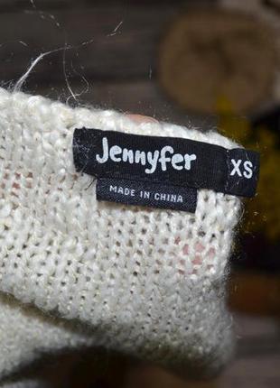 Хs/s женский фирменный свитер джемпер крупной вязки с блесткой люрексом франция5 фото