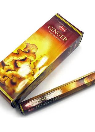 Аромапалочки имбирь ginger hem шестигранник для дома благовоние1 фото