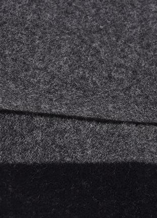 Мужской шарф черно-серый двусторонний узкий стильный молодежный7 фото