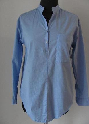 Оригинальная блуза-рубашка. застегивается на пуговицы. рукавчик подворачивается р.48