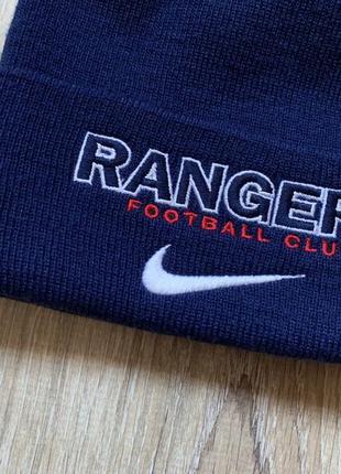 Чоловіча вінтажна зимова шапка з нашивкою nike rangers fc3 фото