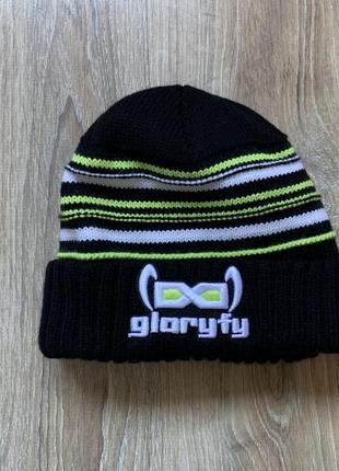 Мужская лыжная сноубордическая шапка с отворотом gloryty