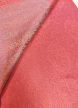 Палантин шарф червоний індійський пашмина3 фото