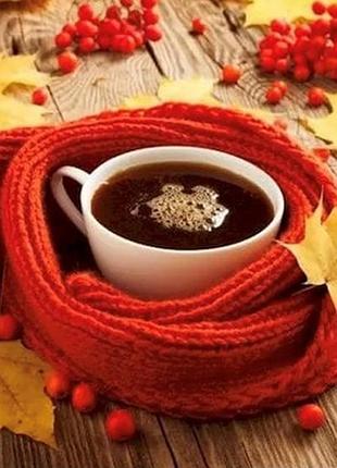 Алмазная вышивка. картина на подрамнике "чай с калиной", 40х50см