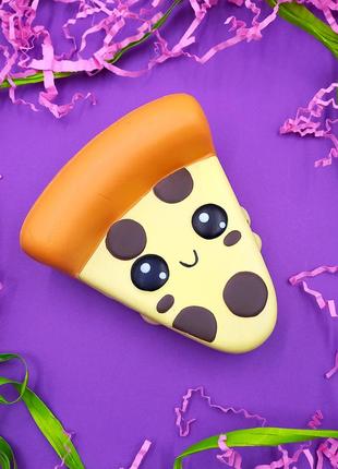 Детская игрушка сквиш пицца мягкая, игрушка антистресс пицца для детей с запахом/ароматом squishy pizza1 фото