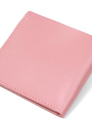 Горизонтальное портмоне из натуральной кожи для женщин shvigel 16467 розовый2 фото