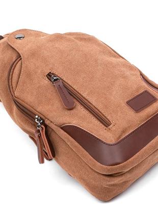 Практичная мужская сумка через плечо vintage 20389 коричневый3 фото