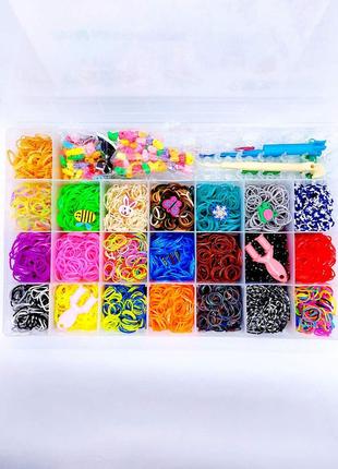 Гумки для плетіння набір для плетіння браслетів з гумок fashion loom bands set 8400шт!