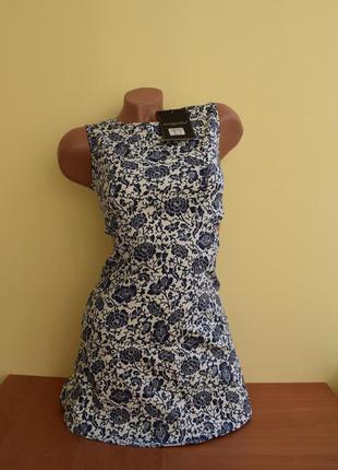 Платье missguided, принт цветы, размер 42 наш1 фото
