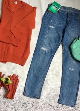 Рукавички шкіряні помаранчеві розмір м