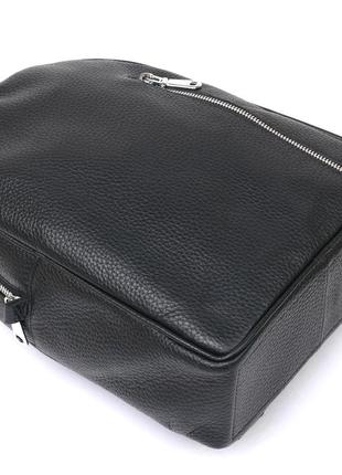 Компактный женский рюкзак из натуральной кожи shvigel 16317 черный3 фото