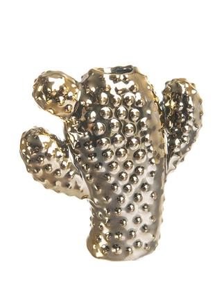 Ваза настільна золотистого кольору кактус висота 12 см