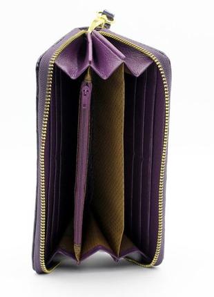 Фиолетовый лаковый кошелек на молнии balisa (10722)2 фото