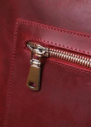 Винтажная женская сумка-шоппер shvigel 16350 бордовый10 фото