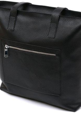 Кожаная универсальная женская сумка shvigel 16354 черный2 фото