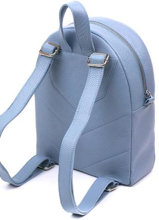 Стильный женский рюкзак из натуральной кожи shvigel 16318 голубой2 фото