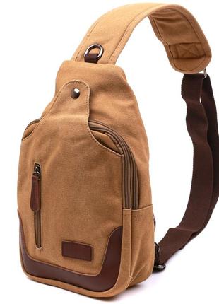 Функциональная мужская сумка через плечо vintage 20385 песочный