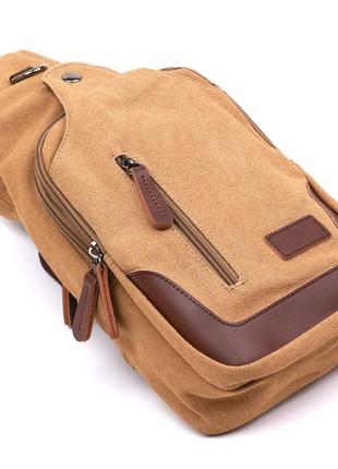 Функциональная мужская сумка через плечо vintage 20385 песочный3 фото