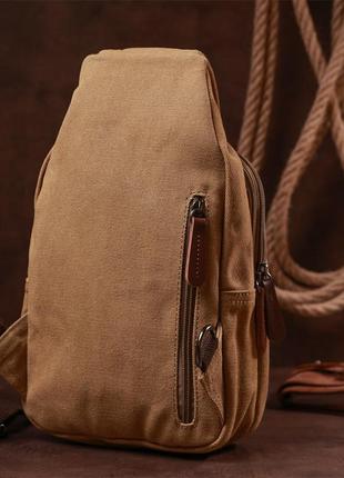 Функциональная мужская сумка через плечо vintage 20385 песочный8 фото