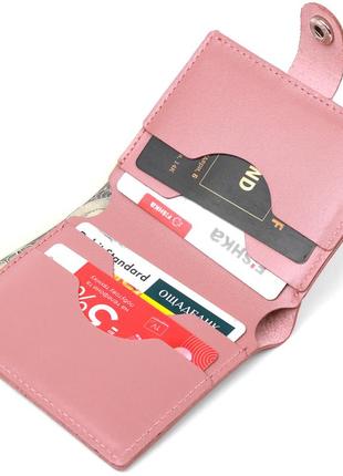 Женское портмоне из натуральной кожи shvigel 16509 розовый3 фото