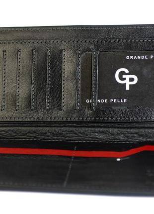 Мужское портмоне из натуральной кожи фирмы grande pelle3 фото