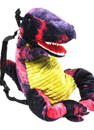 ` мягкая игрушка-рюкзак "динозавр: ти-рекс", черно-розовый,детский рюкзак для мальчика,детские рюкзаки,рюкзак