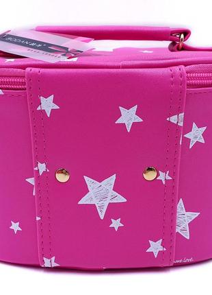 Набір рожева валіза для косметики зірки,жіночі косметички валізи рожеві 2 шт,кейс косметичний рожевий4 фото