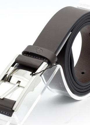 Ремень мужской коричневый кожаный для брюк grande pelle, ремень коричневый брючный классический из кожи