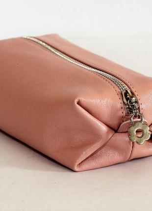 Жіноча шкіряна сумочка середнього розміру рожевого кольору (13413)2 фото