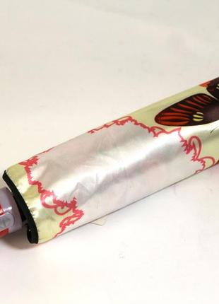 Красочный женский зонт автомат с атласным куполом и яоким рисунком (18683)