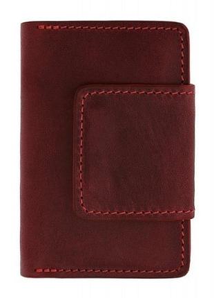 Жіноча візитниця grande pelle з натуральної шкіри, бордовий кардхолдер для пластикових карток і візиток