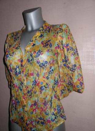 =attention=яркая шифоновая блуза с буфами новая