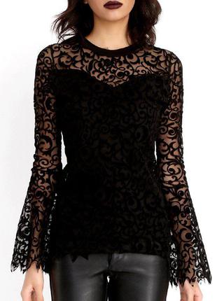 Новая блуза с рисунком - выбитый бархат! турция!