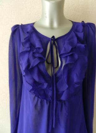 *atmosphere*фіолетова шифонова блуза з рюшами нова3 фото