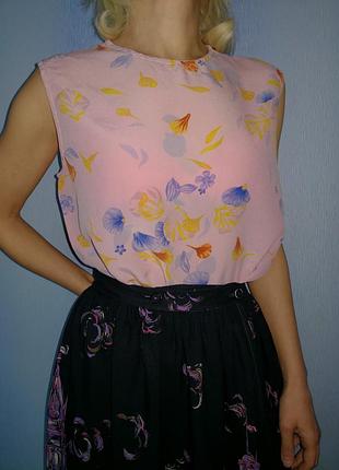 Пудрова блуза 100% шовк