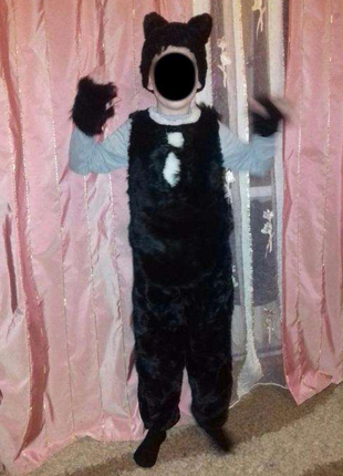 Меховой костюм "черный кот"4 фото