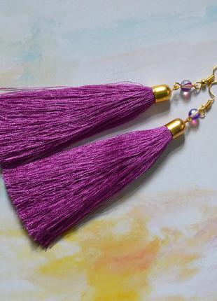 Сережки кисточки, серьги, кисти,  китиці